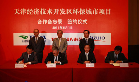 天津经济技术开发区环保城市项目合作备忘录签约仪式