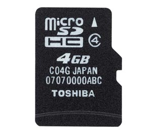 东芝推出大容量4GB的micro SDHC存储卡