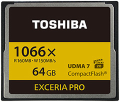 Image of EXCERIA PRO™, Toshiba's CompactFlash memory card